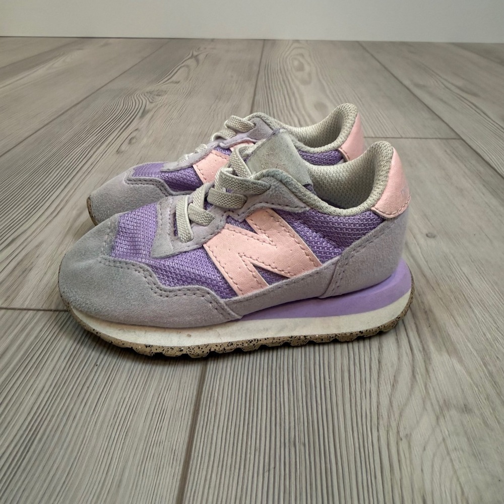 New Balance 237 Infant Toddler Sneakers Purple Pink Suede Mesh IH237HL Size 6